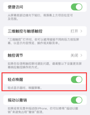 崆峒苹果授权维修站分享iPhone轻点无法唤醒怎么办 